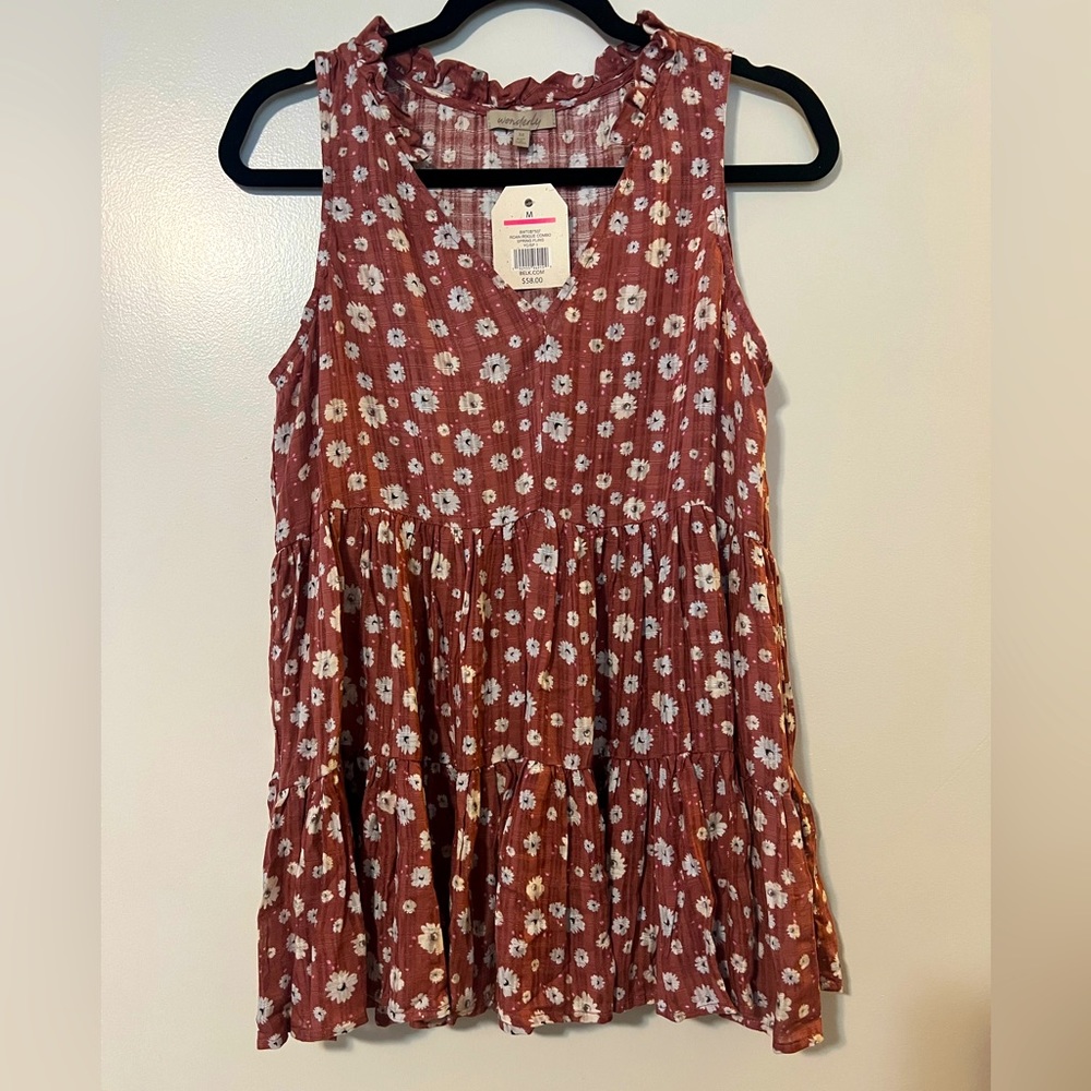 Wonderly  mauve shirt juniors size m new
